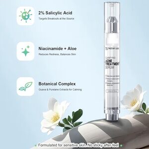 Acne Treatment Serum with 2% Salicylic Acid Clarifying Acne Gel for Face New